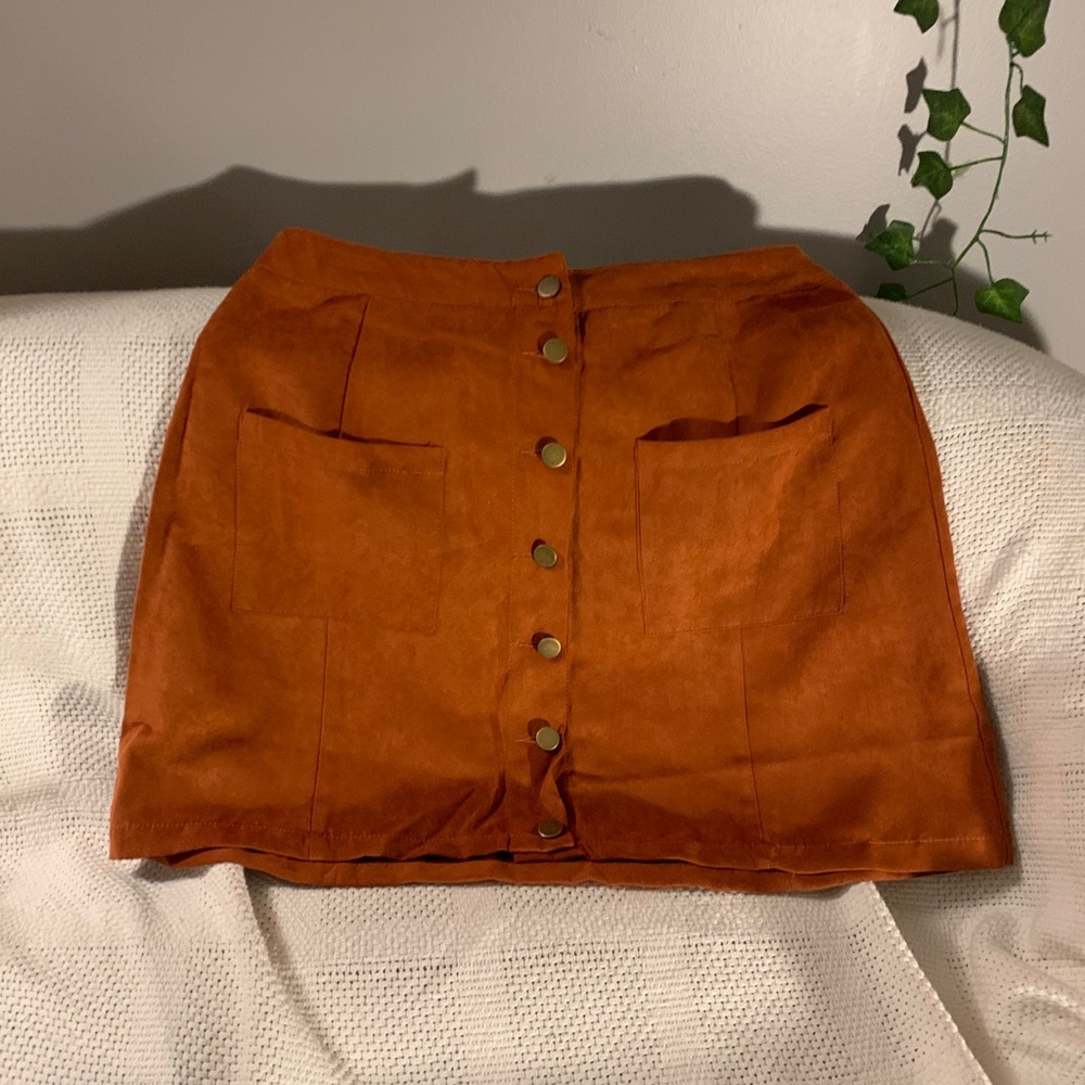 Burnt orange skirt